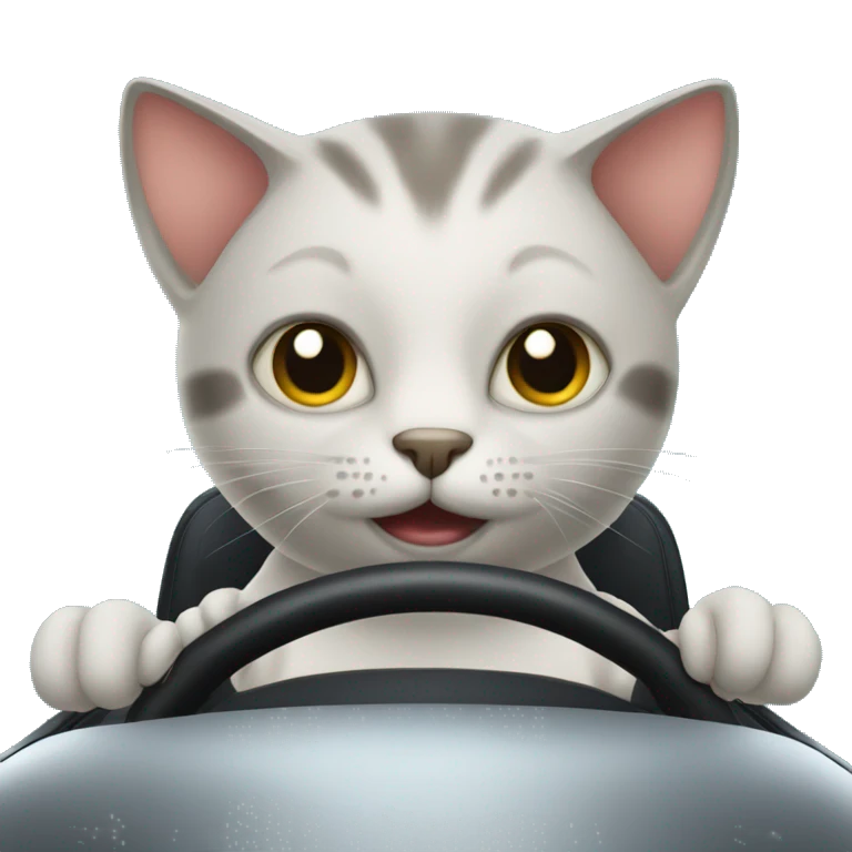 Cat driving a car  emoji