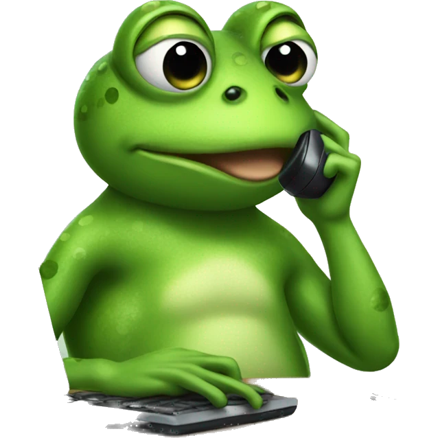 frog talking on the phone  emoji