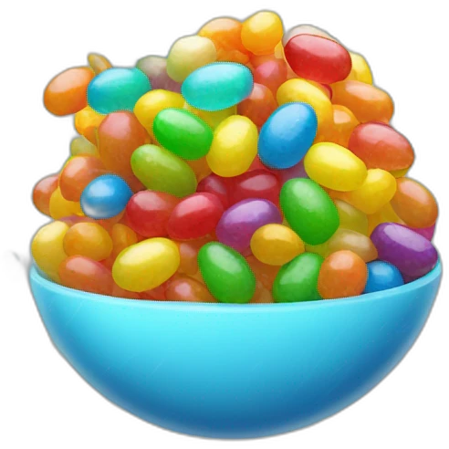 Raining jelly beans emoji