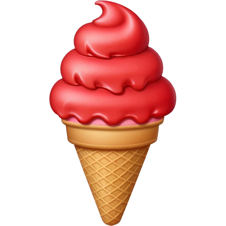 red ice cream emoji
