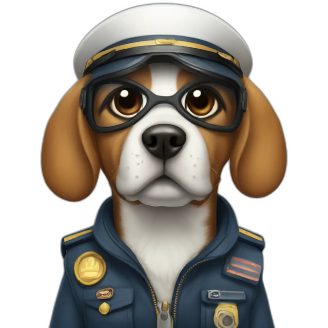 dog as pilot emoji