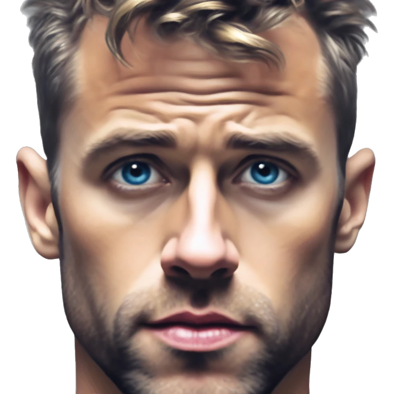Solarpunk Ryan Renolds in bladerunner style, oil paint, epic eyes, intricate lips, exquisite pose, beautiful, desirable, logical emoji