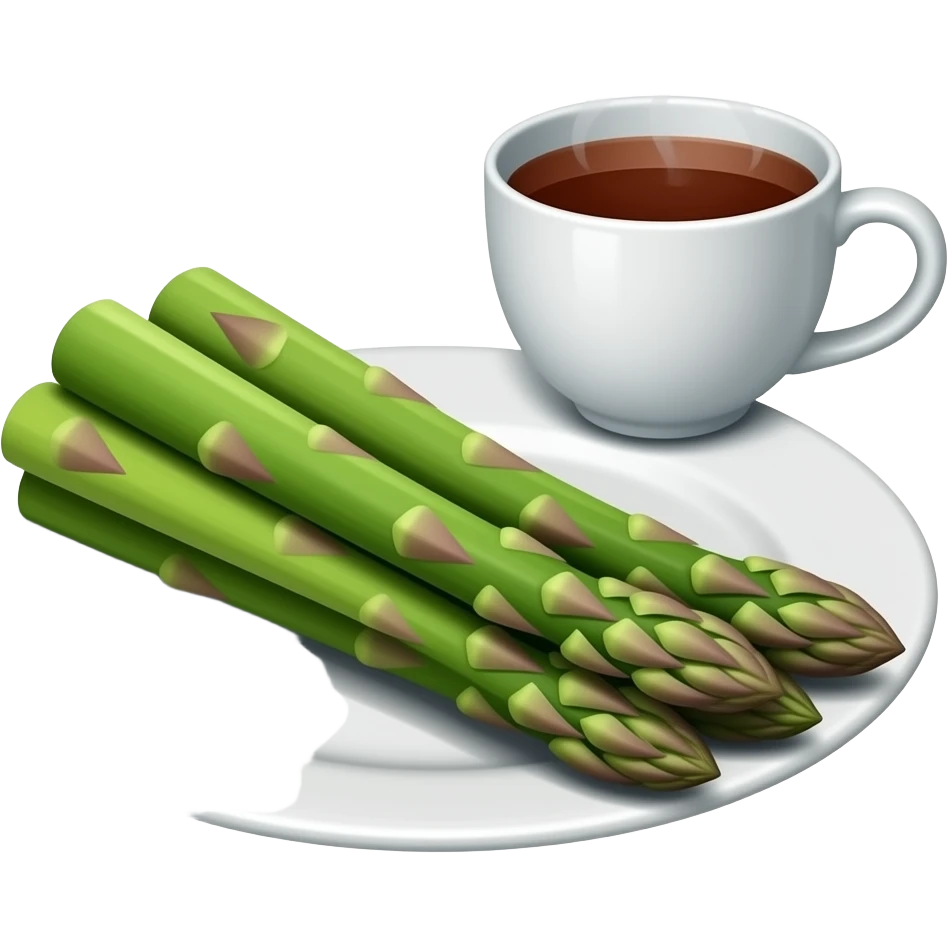 asparagus with british tea emoji