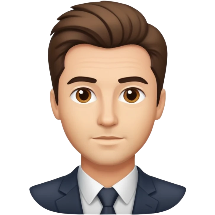 A professional looking man named Alex Cansani with modern styled hair emoji