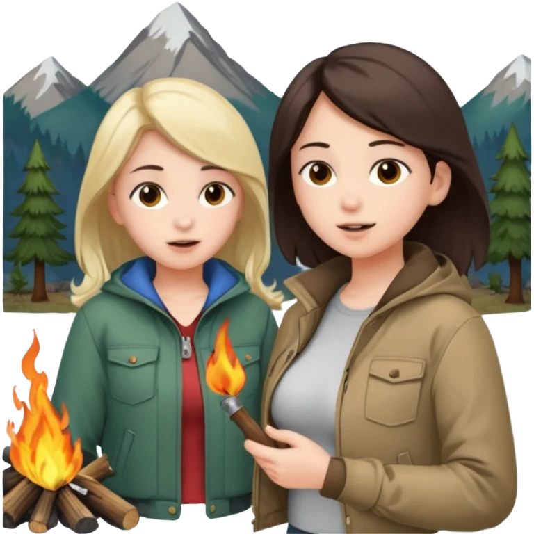 Девушка студентка 18лет с большими сиськами 2-го размера делает минет на природе у костра emoji