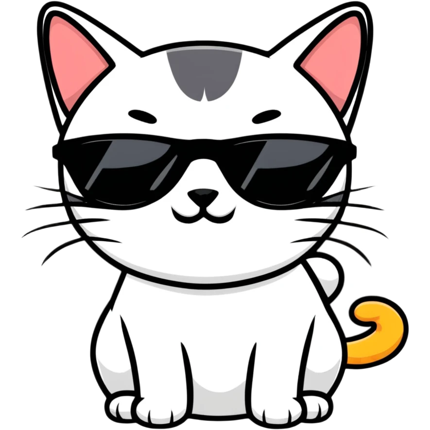 Cat with sunglasses emoji