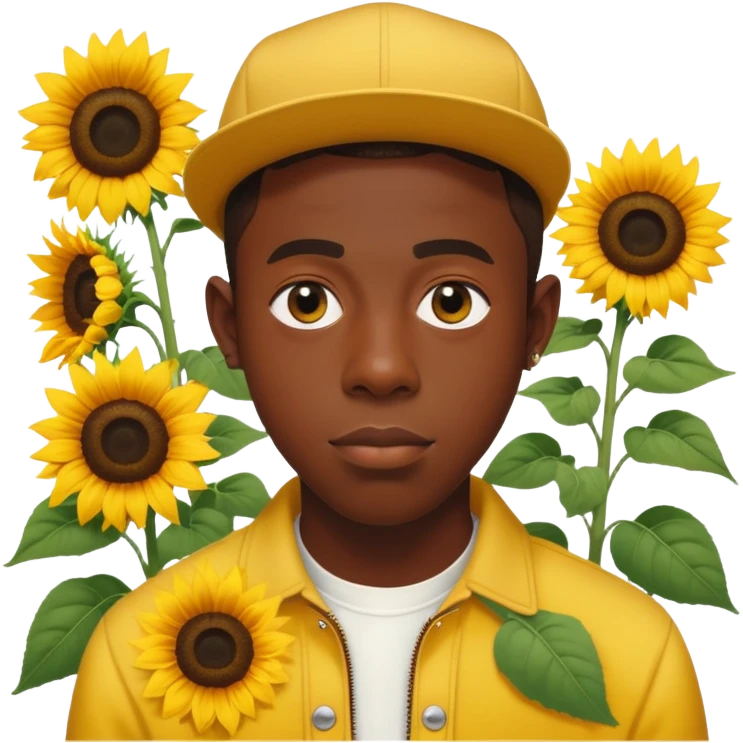 Tyler the creator with sunflowers emoji