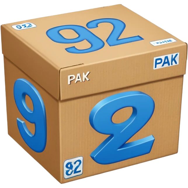 A game name 92 pak size like box background blue emoji