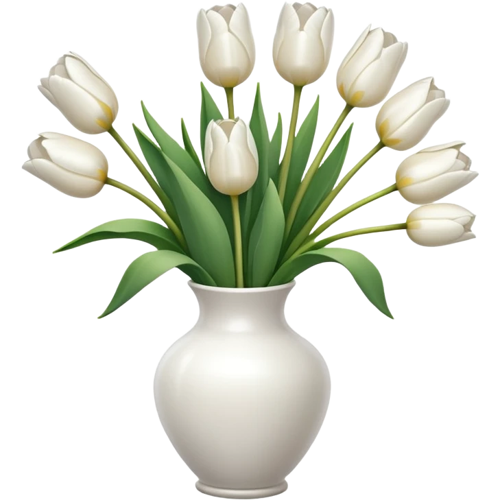 white tulips emoji