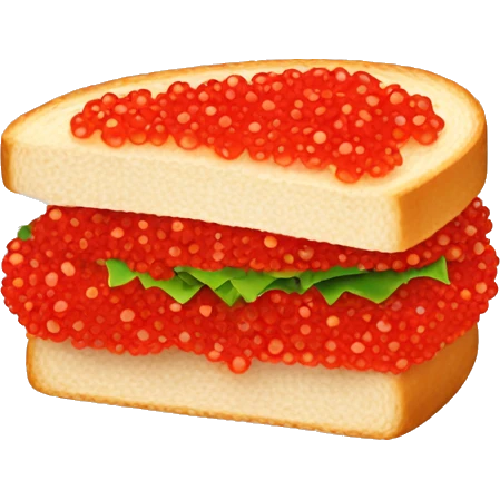 red caviar sandwich emoji