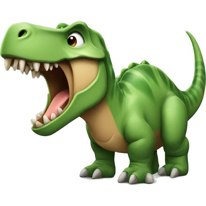 Dinosaur eating emoji