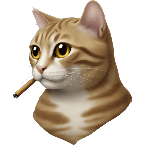 cat smoking emoji
