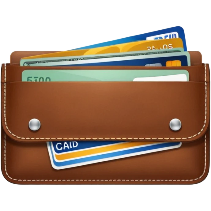portefeuille avec billet et carte bancaire emoji