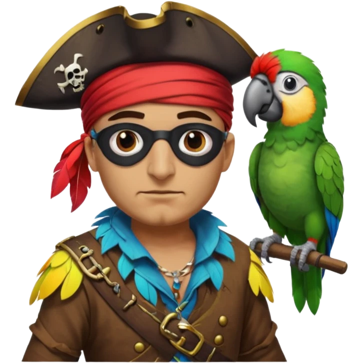 pirate and parrot emoji