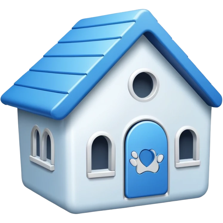 BLUE Button and white text PET-HOUSE.MD emoji