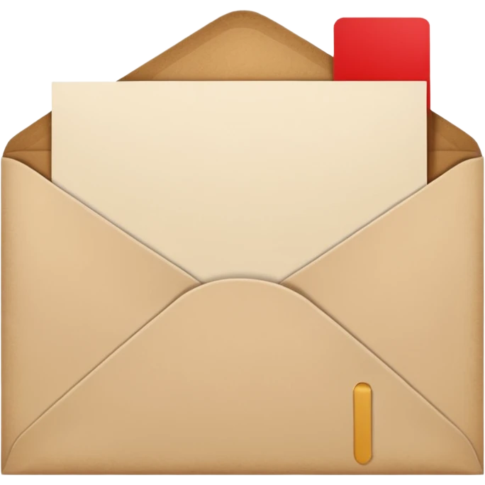 card with brown envelope emoji