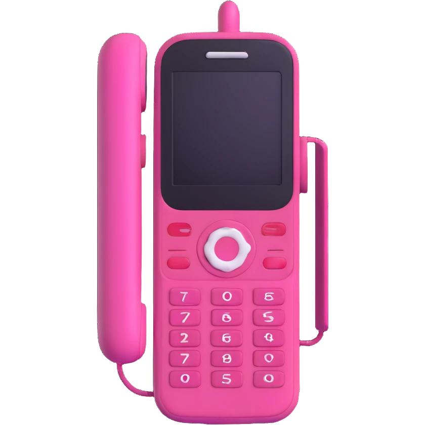 pink gothic flip phone emoji