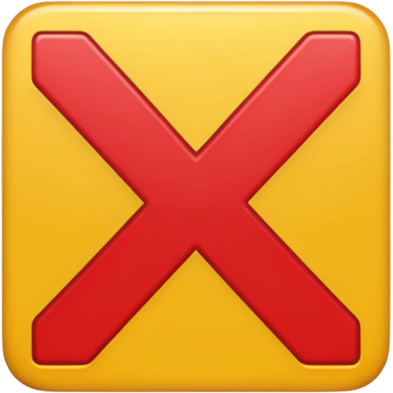 I need "X" emoji or "Removed" emoji text for my discord server i need it red and pixelated emoji