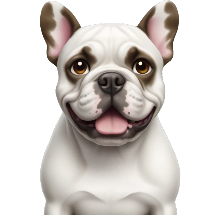 French bull dog blue emoji