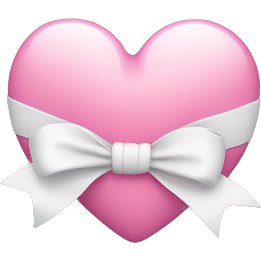pink heart with white bow emoji