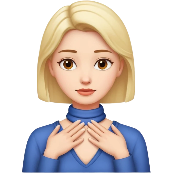 woman with hands across neck emoji
