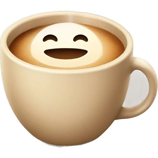 Warm coffee in a beige mug emoji