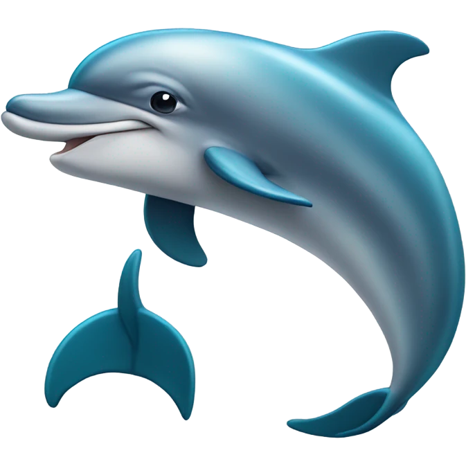 Dolphin with long hair emoji