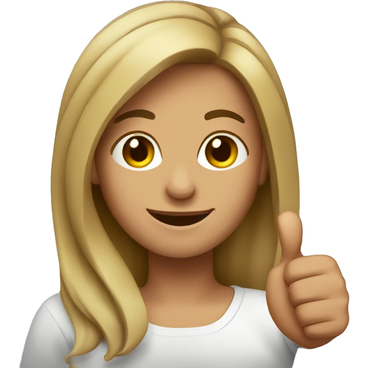 bronde woman and thumbs up emoji