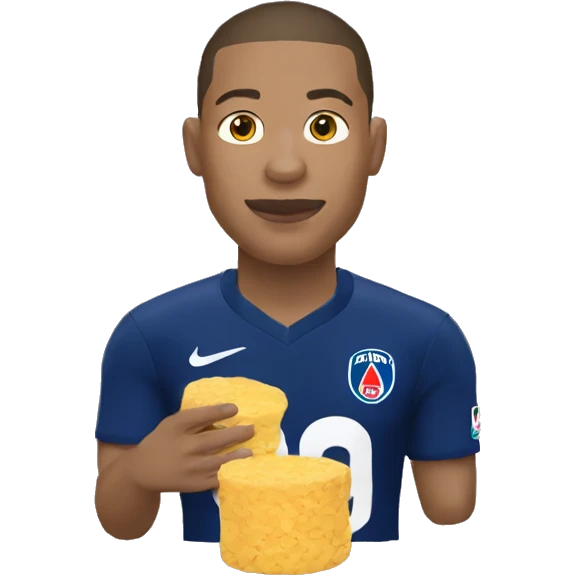 Mbappé qui mange des pâtes   emoji
