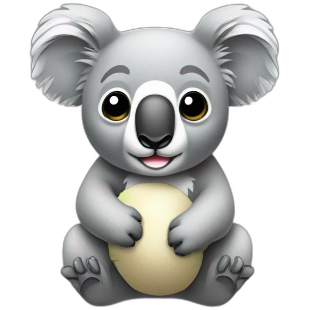 koala con un lazo plateado emoji