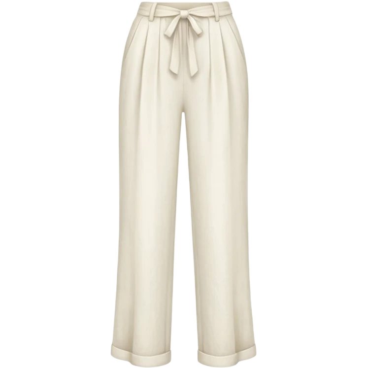 linen white long pants emoji