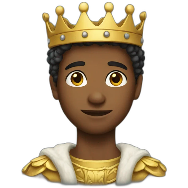 Young man king emoji
