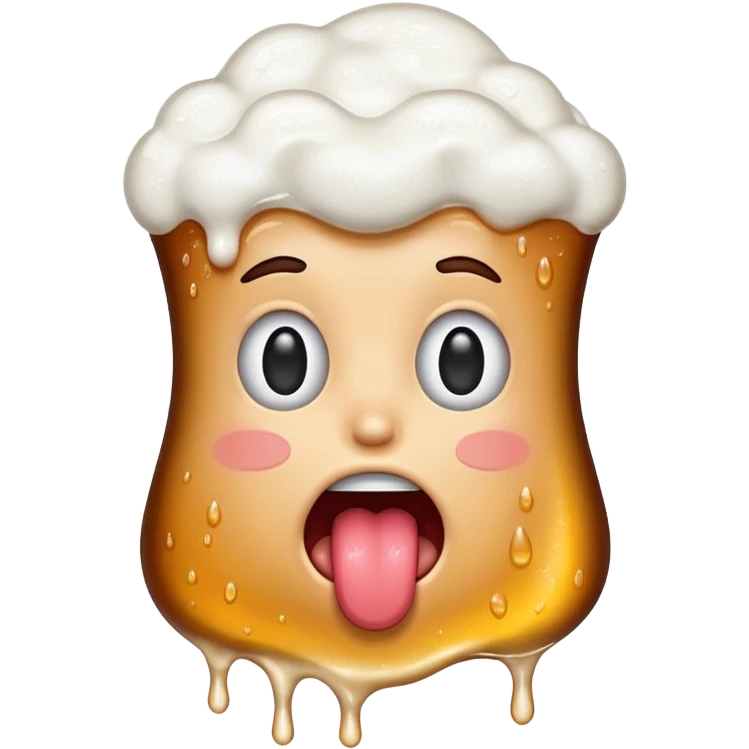 Beer tongue emoji