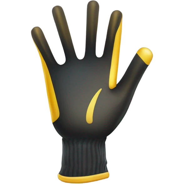 sharp blades coming from a yellow gloved hand emoji