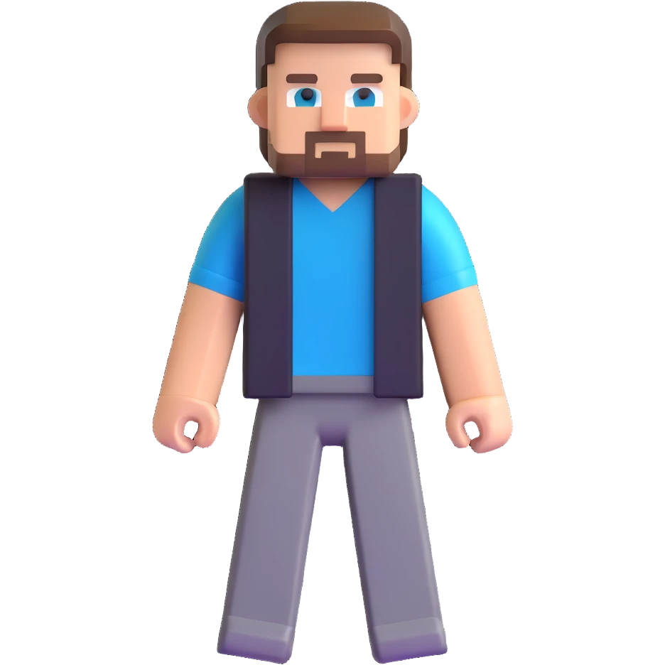 Minecraft Steve character emoji