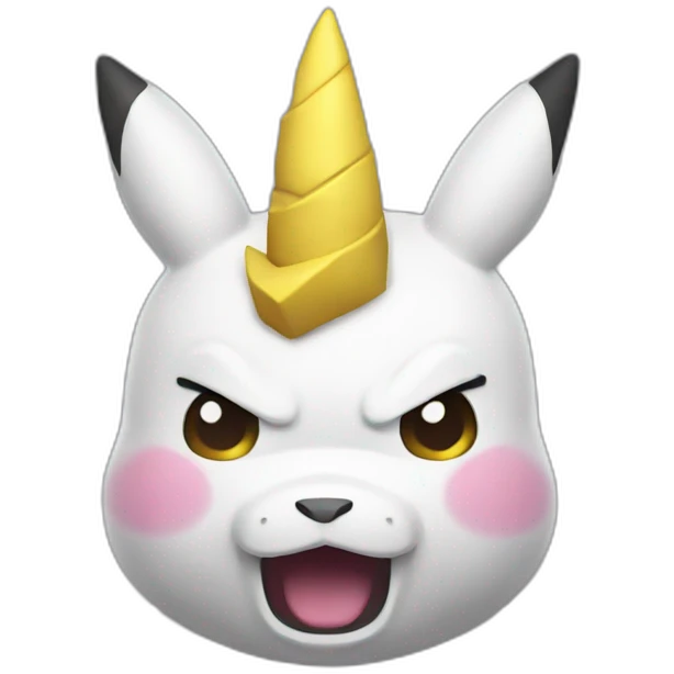 Angry unicorn Pikachu emoji