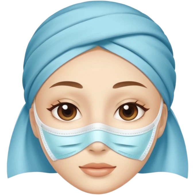 face skincare with mask pack emoji