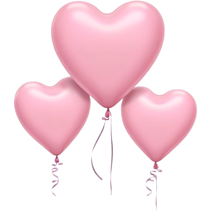pastel pink heart balloons emoji
