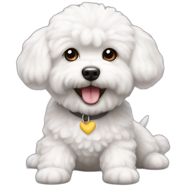 bichon frise happy emoji