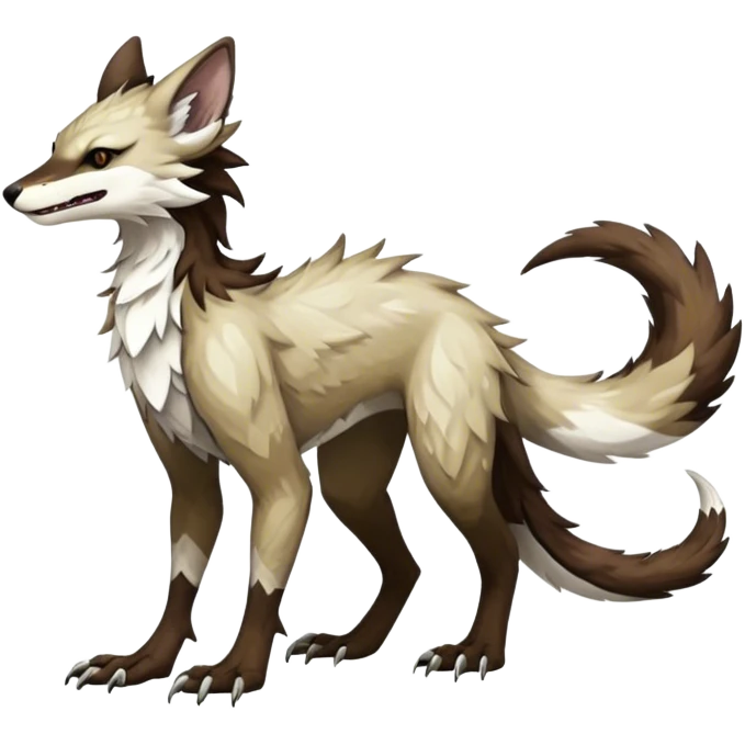 Epic Feral Rare Fantasy shiny cool Vernid-Sergal-Trico-species by LiLaiRa, random markings, tufted tail, tufted ears, full body emoji