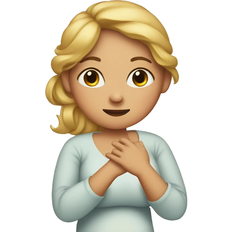 pregnant woman making an x with her hand emoji