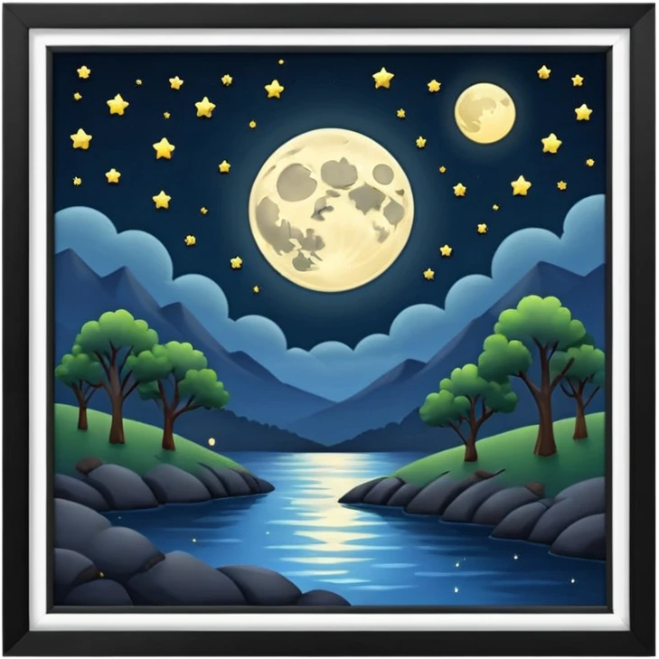moonlit solo night scene emoji