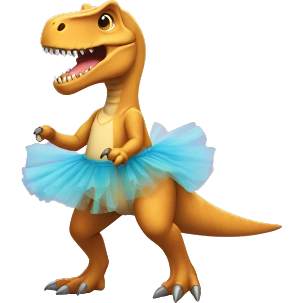 T-Rex wearing a tutu emoji