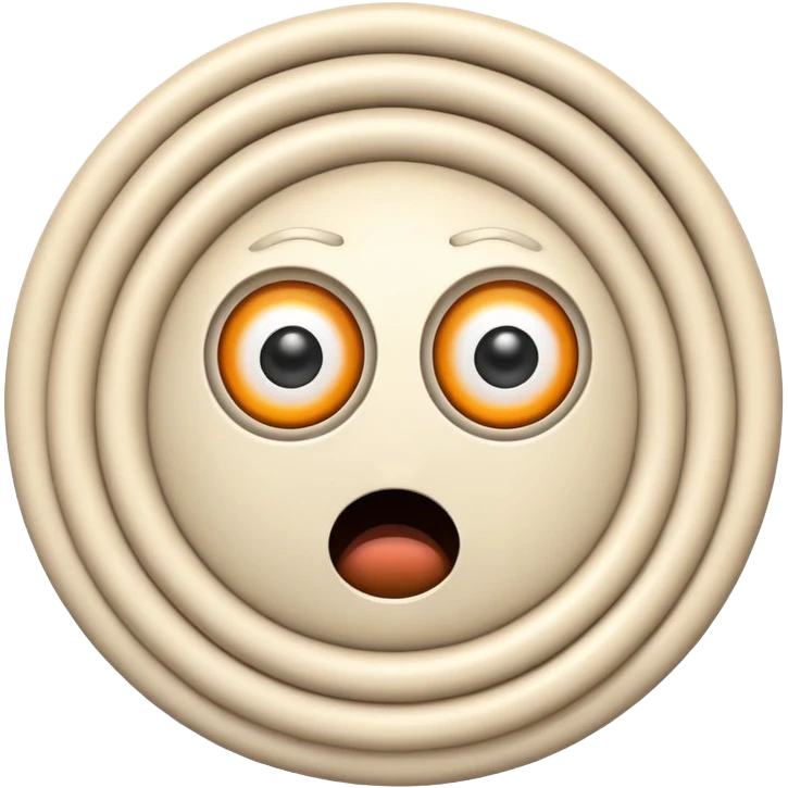buffering symbol with a shocked face with spiral eyes emoji