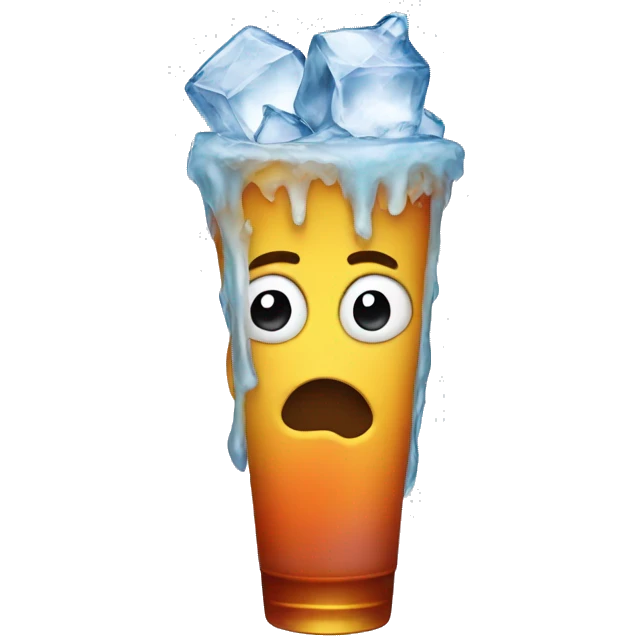 too hot with ice emoji