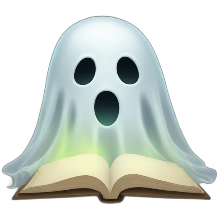 reading ghost emoji