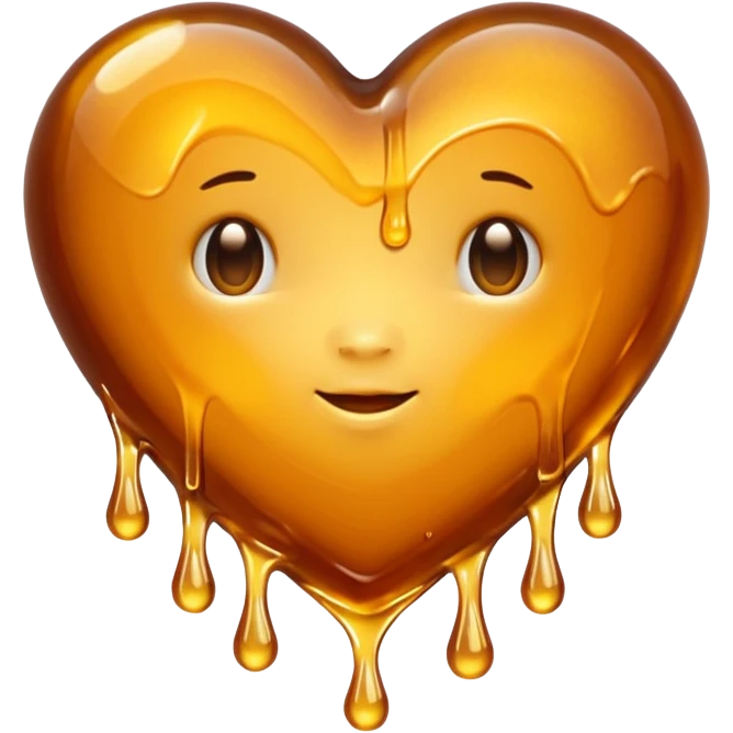 Heart with honey emoji