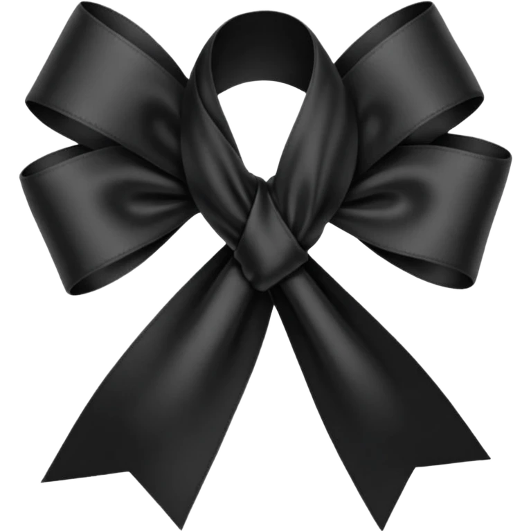 Ruban noir croisé avec 1 boucle comme celui de Crans Montana emoji