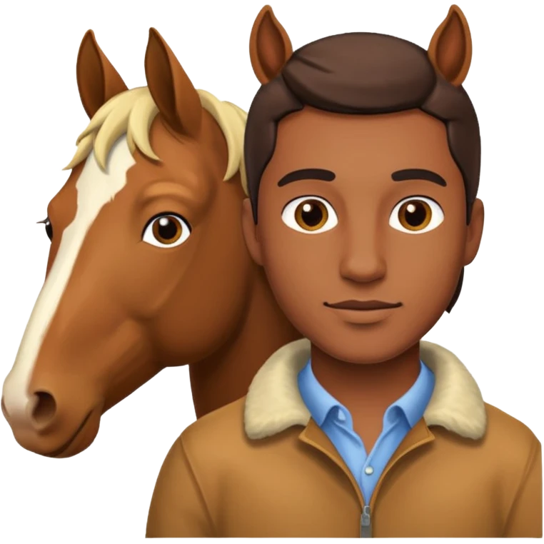 Horse sitting on a man  emoji
