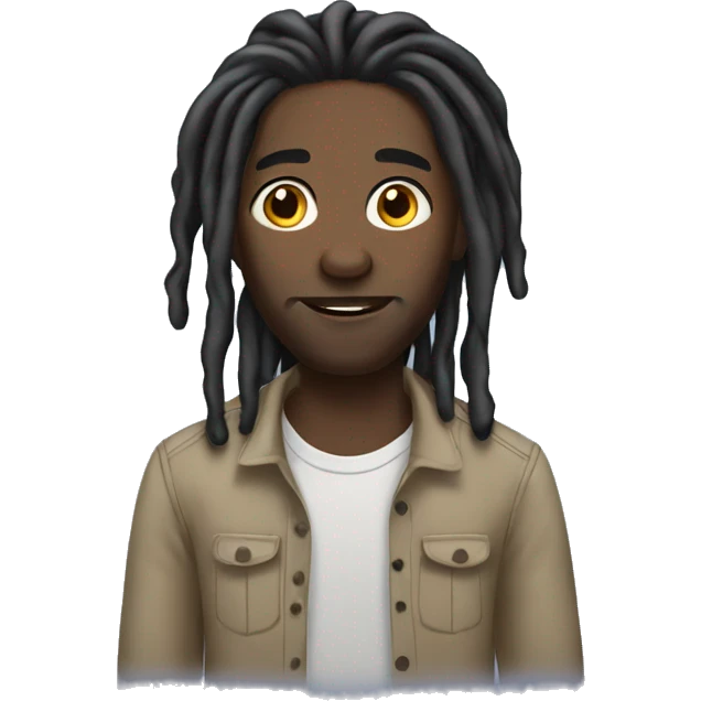 Black man with long dreads  emoji